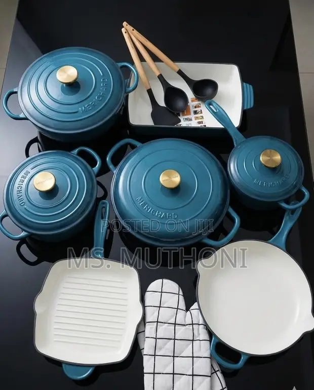 S.Jade Enameled Cast Iron Dutch Oven Cookware Set - 1