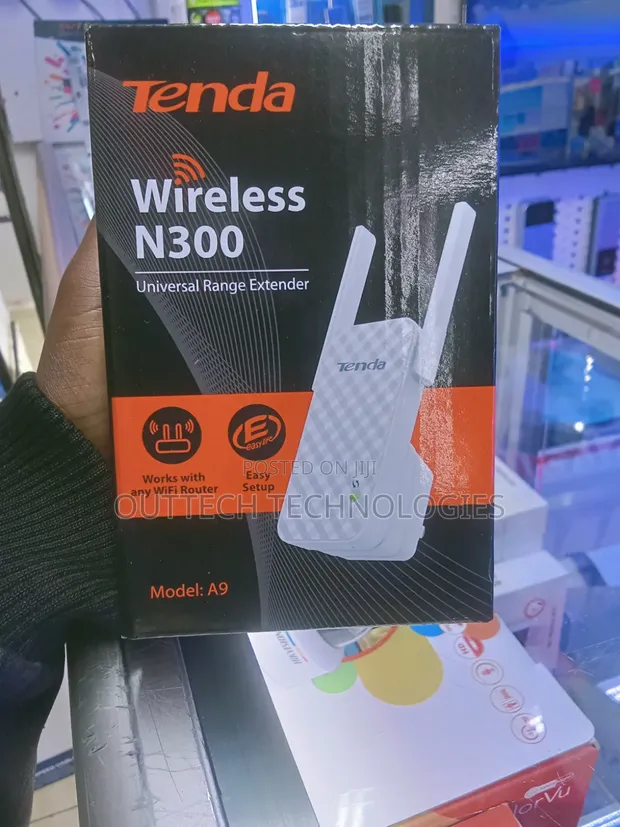 Tenda A9 N300 WiFi Range Extender - 1