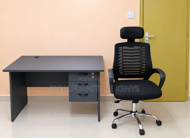 Executive Office Chair and Table Set - 1