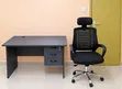 Executive Office Chair and Table Set - 1