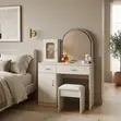Modern Dressing Table with 5 Drawers - 1