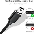 1M Braided USB-C to Mini 5-Pin Cable, OTG Sync Data - 2