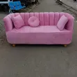 Salon Waiting Couch - Baby Pink - 1