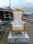 Brand New White Pedicure Seat with Marble Laminated Podium - 1