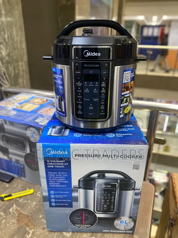 Midea 6L Stainless Steel Electric Pressure Cooker - 1