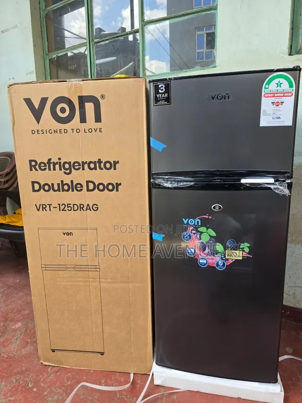 Von Double Door Fridge 125L Direct Cool - 1