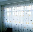 Sheer Multi-Flowered Window Curtains - 1