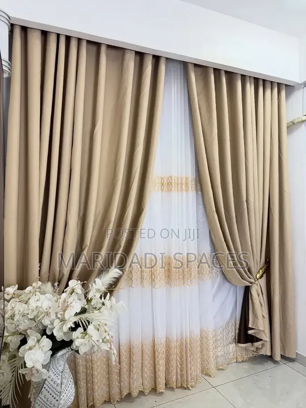 3pcs Quality Curtains with Rings - Ready to Install - 1
