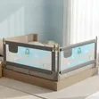 Adjustable Toddler Bed Rail Guard - Grey - 3