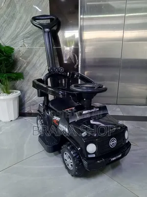 3-in-1 Toddler Push Ride-on Car - Black