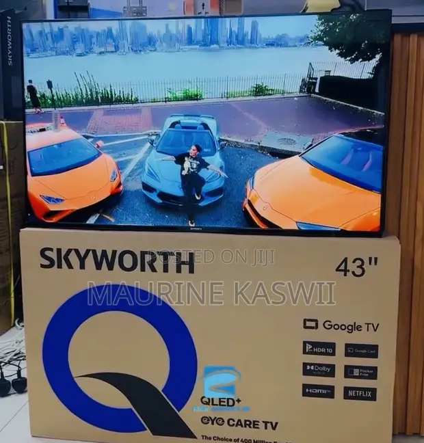 Skyworth 43" QLED 4K Frameless Google TV - 1