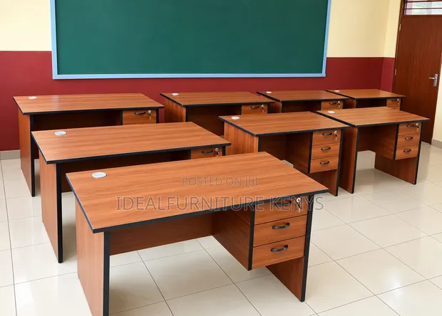 Boss Office Products Brown Rectangular Desk - 1