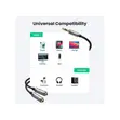 Ugreen AV123 3.5mm Male to 2 Female Headphone Splitter Cable, Grey - 5