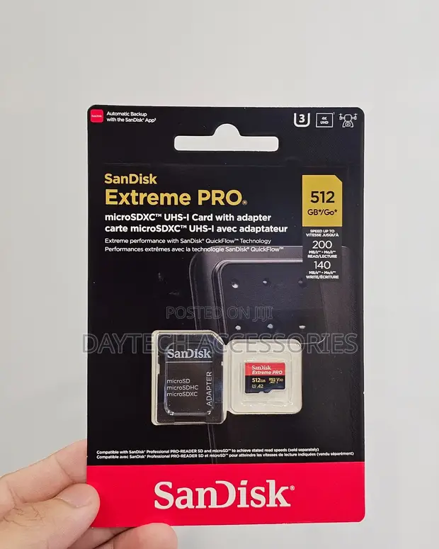 Original Sandisk Extreme PRO 512GB microSD Card 200MB/s A2 V30 - 1