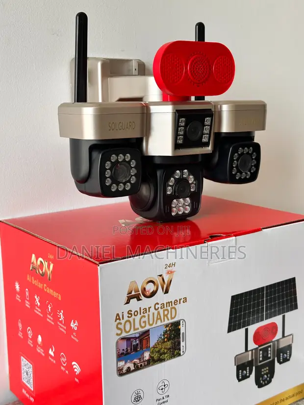 Dual Solar Panel IP Camera with AI Humanoid Detection - 1