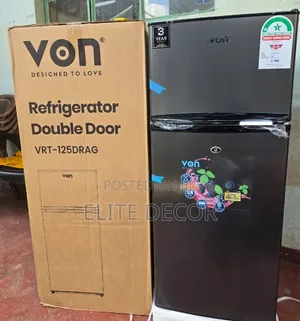Von 125L Double Door Fridge | Direct Cool Refrigerator