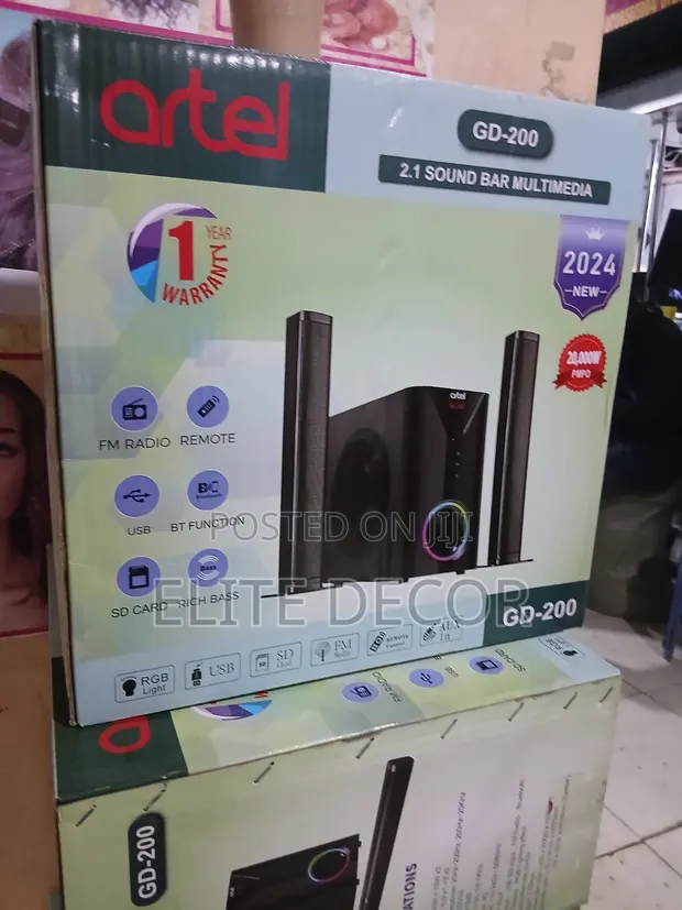 Artel V527 2.1CH Tall Boy Subwoofer System | Bluetooth, USB, FM - 1