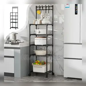 Detachable 5-Layer Metallic Kitchen Rack