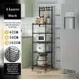 Detachable 5-Layer Metallic Kitchen Rack - 2