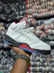 Designer Air Jordan 5 Retro 'Fire Red' Sneakers - 2