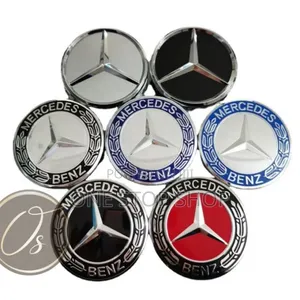 Mercedes-Benz Wheel Hub Caps (4pc) - Textured Details