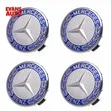 Replacement 4pc Mercedes-Benz Wheel Hub Caps with 3-Star Design - 2