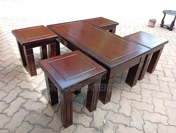 Mvule Hardwood Coffee Set - 1