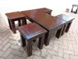 Mvule Hardwood Coffee Set - 1