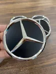 Black Chrome Mercedes Wheel Center Hub Rim Emblem (4pcs) - 2