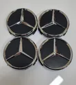 4pc Mercedes ABS Plastic Aluminum Finish Rim Centre Caps - 1
