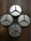 4pc Mercedes Silver Wheel Center Caps - 2