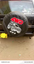 16-inch Universal PVC Leather Spare Tire Cover with 4x4 Graphic - 2