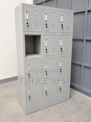 12-Door Metal Locker Cabinet with Locks