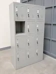 12-Door Metal Locker Cabinet with Locks - 1