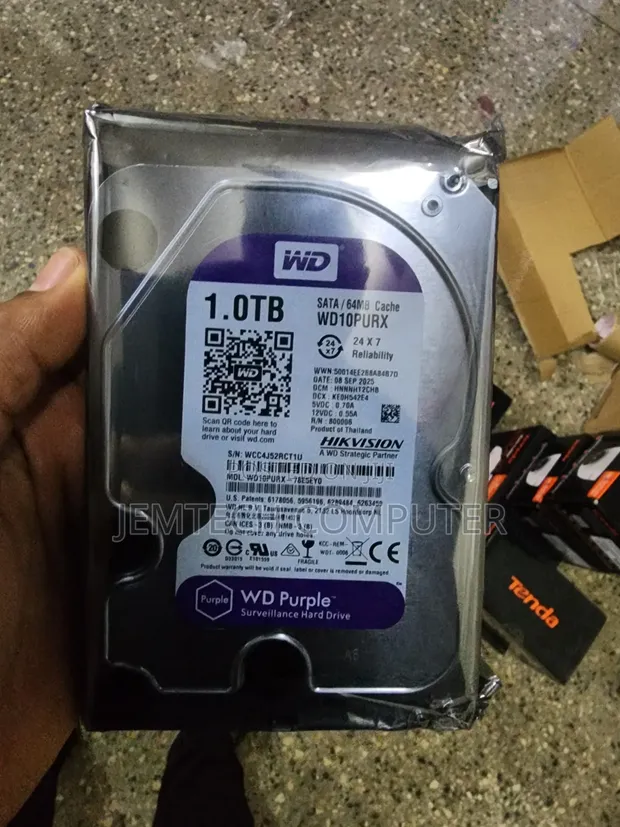 WD Purple 1TB Surveillance Hard Drive - 1