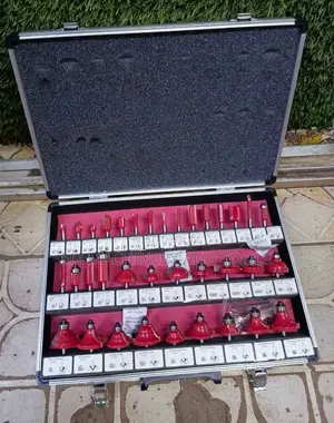 35-Piece Tungsten Carbide Router Bit Set 8mm