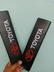 Toyota Branded Carbon Fiber Finish Seat Belt Shoulder Pad - 1