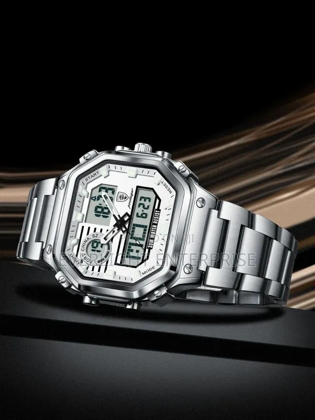 Poedagar 993 Dual Time Water Resistant Gents Watch - 1