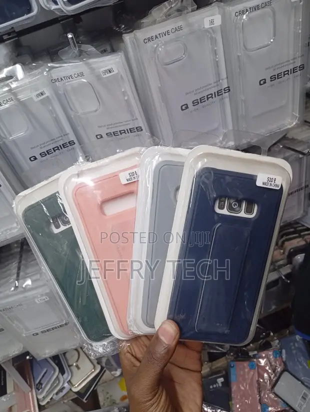 4 Soft-Touch Silicone Cases for Samsung Galaxy S10e with Kickstand - 1