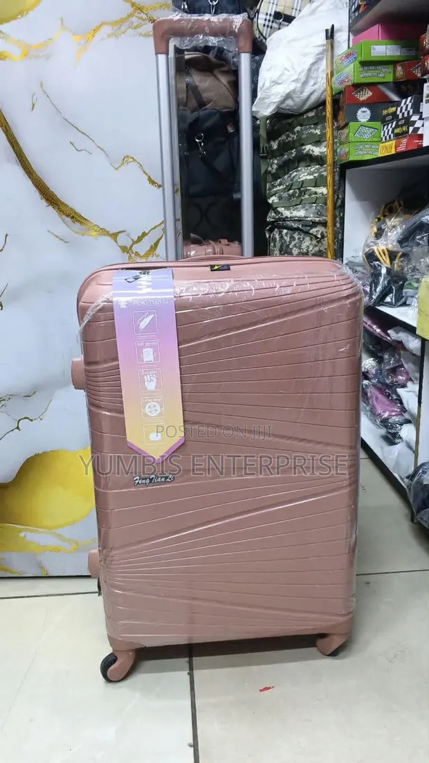 Rose Gold 25'' Medium Rubber Suitcase - 1