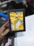 Yellow Bowtie 4-in-1 Set: Bowtie, Cufflinks, Pocket Square, Flower - 1