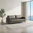 Executive 5-Seater Office Sofa Set - Brown Leather - 3