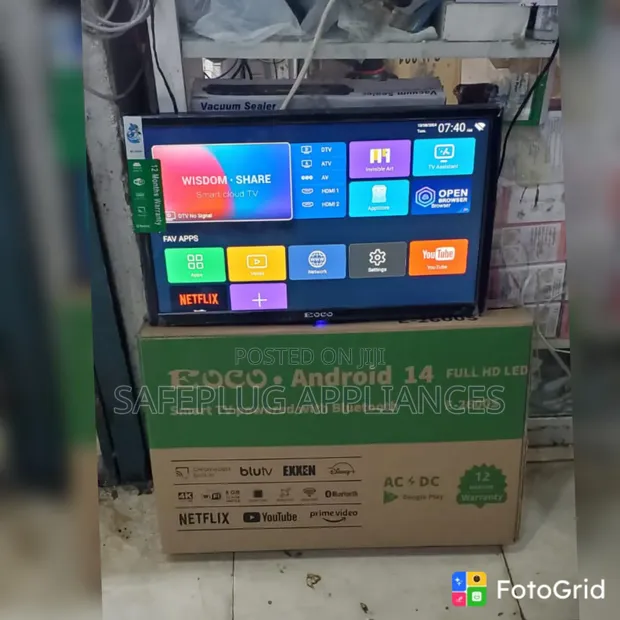 Ecco 26" Smart Android TV AC/DC + Bluetooth - 1