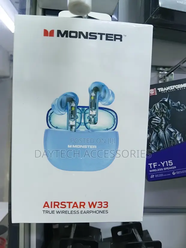 Monster W33 True Wireless Bluetooth Earbuds - Blue - 1