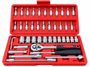 Seti ya Vipande 46 vya Soketi, Wrench na Screwdriver