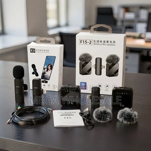 F15-2 Wireless Lavalier Microphone 2TX Set for Phones - 1