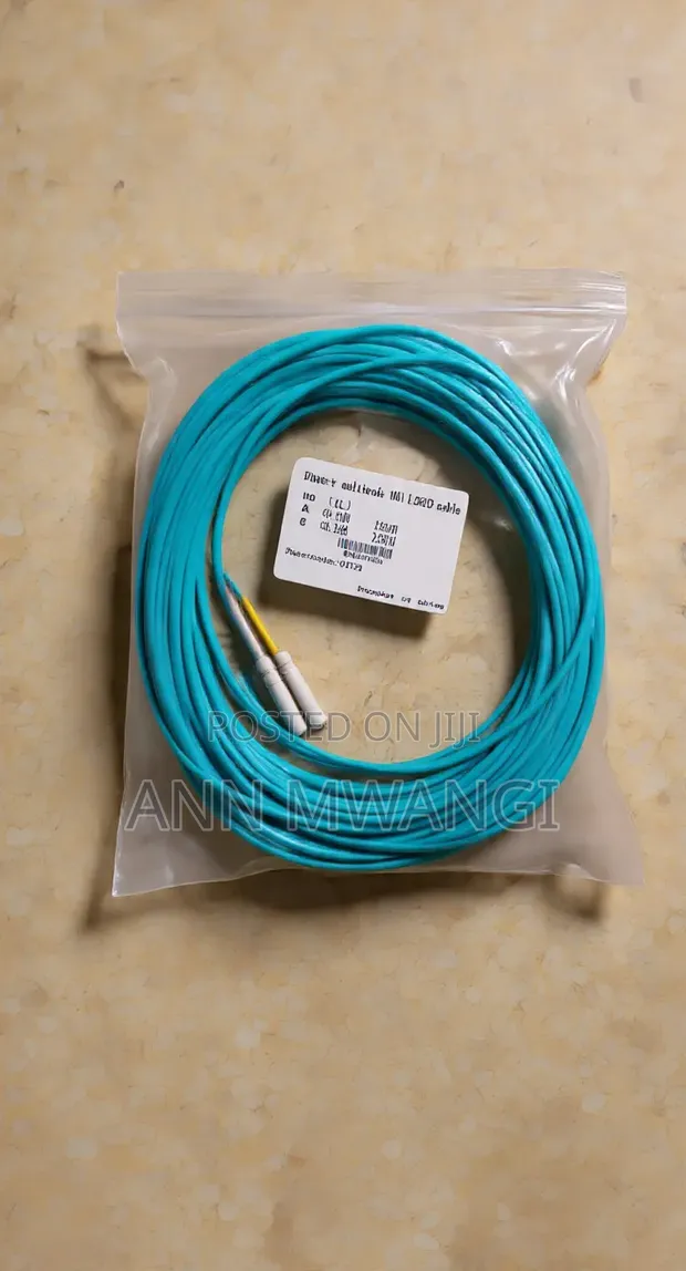 20m Multimode OM3 LC-LC Fiber Optic Cable - 1