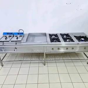 Commercial Stainless Steel 3-in-1 Cooking Range