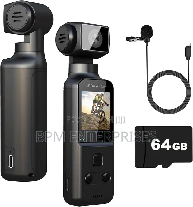 360° Mini Vlog Camera - 4K Rotating Action Cam - 1