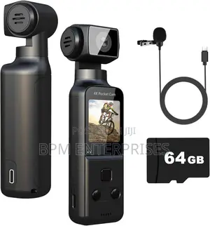 360° Mini Vlog Camera - 4K Rotating Action Cam